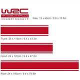WRC Full Car Racing Stripes Decal Set