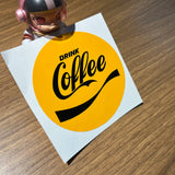 DRINK Coffee Classic Car Sticker Decal