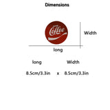 Car sticker dimensions with 'Drink Coffee' logo and text about Roland equipment.