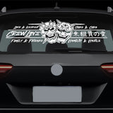 CREW LOVE Oni Masks Bushido Samurai Code Windshield Sticker