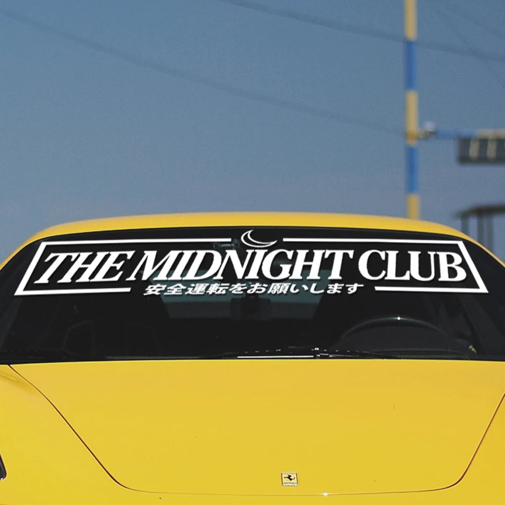 THE MIDNIGHT CLUB Windshield Banner Sticker – Top JDM Store