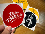 Drive Tastefully Cursive Car Sticker Decal