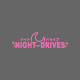 NIGHT DRIVES Kanji JDM Car Sticker Decal