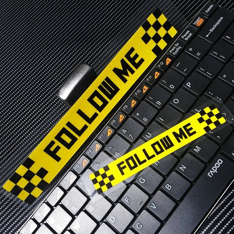 FOLLOW ME Caution Car Sticker Decal