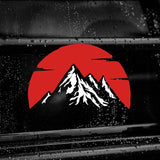JDM Crimson Sky Mountain Sticker Decal