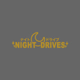 NIGHT DRIVES Kanji JDM Car Sticker Decal