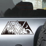 Sea to Sky Ocean Mountain Adventure Sticker Decal