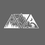 Sea to Sky Ocean Mountain Adventure Sticker Decal