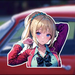 Anime Beautiful Youth Girl Sticker Decal