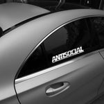 ANTISOCIAL Car Windshield Sticker Decal