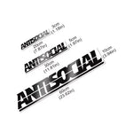 ANTISOCIAL Car Windshield Sticker Decal