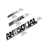 ANTISOCIAL Car Windshield Sticker Decal
