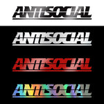 ANTISOCIAL Car Windshield Sticker Decal