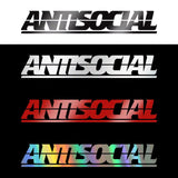 ANTISOCIAL Car Windshield Sticker Decal
