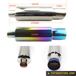 Aftermarket Racing Exhaust Muffler Flat Tip 101mm 4"