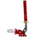 Samurai Sword Type Drifting Hydraulic Handbrake in Red featuring a CNC machined aluminum handle.