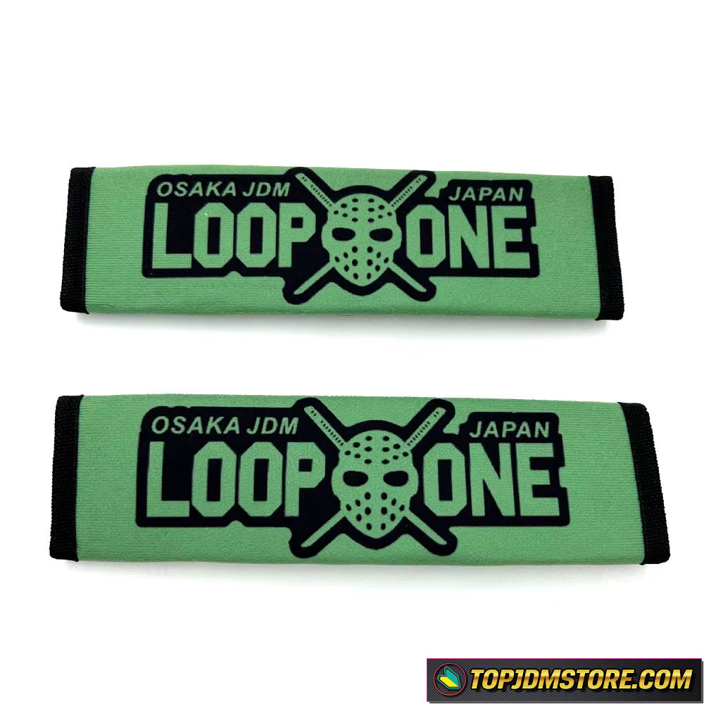 Loop One Jdm Osaka JDM Loop One Seat Belt Pads | Kanjozoku Style Covers – Top JDM Store