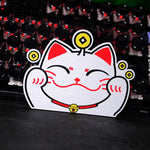 Lucky Koi Fish Maneki Cat Sticker Decal
