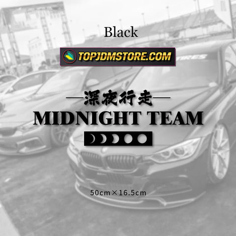 MIDNIGHT TEAM Car Sticker Decal - Top JDM Store