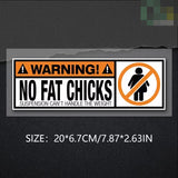 NO FAT CHICKS Sticker Decal