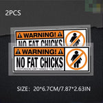 NO FAT CHICKS Sticker Decal