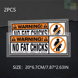 NO FAT CHICKS Sticker Decal
