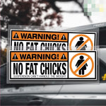 NO FAT CHICKS Sticker Decal