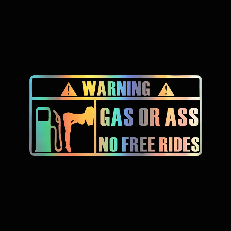 NO FREE RIDES Sticker Decal – Top JDM Store