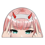 Cute Pink Hair Blue Eyes Sticker Decal