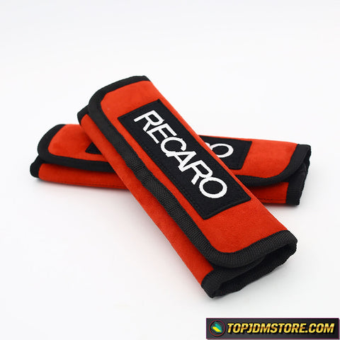 Recaro Headrests 2-Pack RECARO Embroidered Carbon Fiber - UK Stock Seat Belt Shoulder Pads - Foto 6