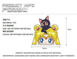 Blonde Moon Girl Sticker Decal