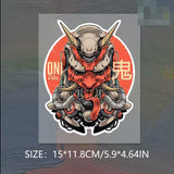 Samurai Demon Mask Sticker Decal