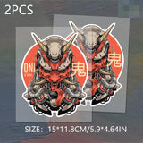 Samurai Demon Mask Sticker Decal