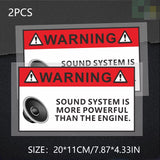 SOUND SYSTEM IS MORE POWERFUL THAN ENGINE Sticker Decal