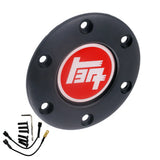 Universal 6-bolt TEQ horn button kit including wiring and mounting screws.