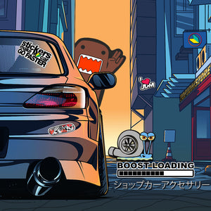 JDM Anime Car Drift Race Steering Wheel Horn Button Center Cap Custom  Cartoon Pattern