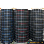 Plaid Cushioned Seat Fabric Material Cloth