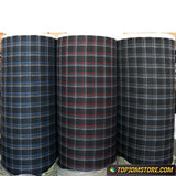 Plaid Cushioned Seat Fabric Material Cloth