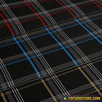 Plaid Cushioned Seat Fabric Material Cloth