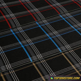 Plaid Cushioned Seat Fabric Material Cloth