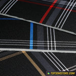 Plaid Cushioned Seat Fabric Material Cloth
