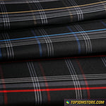 Plaid Cushioned Seat Fabric Material Cloth