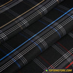 Plaid Cushioned Seat Fabric Material Cloth