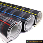 Plaid Cushioned Seat Fabric Material Cloth