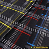 Plaid Cushioned Seat Fabric Material Cloth