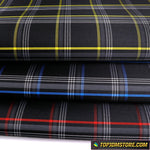 Plaid Cushioned Seat Fabric Material Cloth