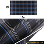 Plaid Cushioned Seat Fabric Material Cloth