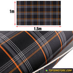 Plaid Cushioned Seat Fabric Material Cloth