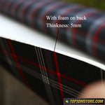 Plaid Cushioned Seat Fabric Material Cloth