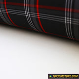 Plaid Cushioned Seat Fabric Material Cloth